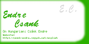 endre csank business card